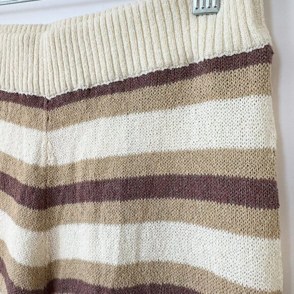 NWT Free People Beach Sweater Set Two Piece Striped Pants Set Vista Cream XS - Picture 7 of 12